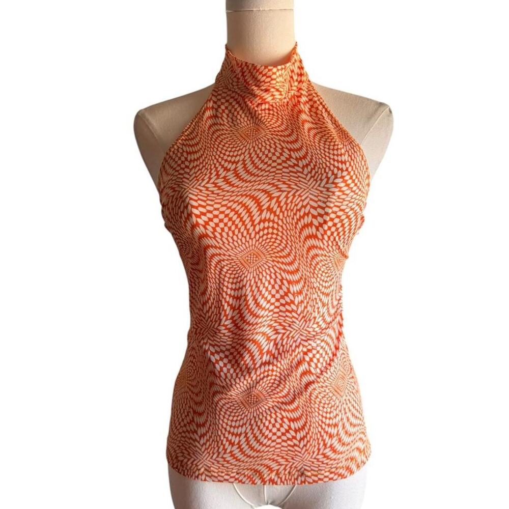 Primadonna orange and white halter